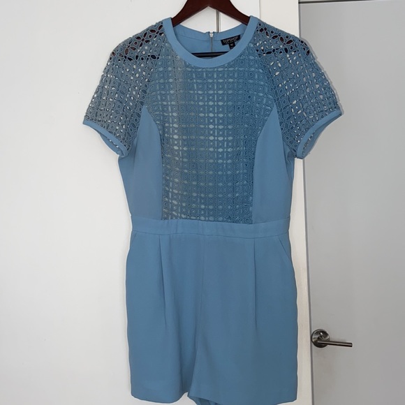 TOPSHOP Cutwork TShirt Playsuit in Size 10 - Picture 4 of 8